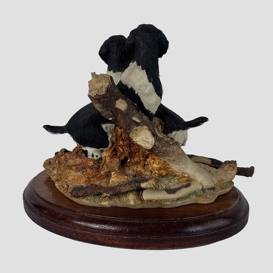 Pair of Black and White Springers By Sherratt &amp; Simpson Dog Model