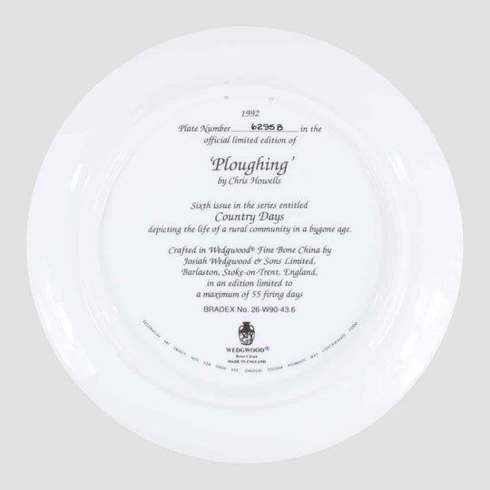 Ploughing Wedgwood Horse Plate