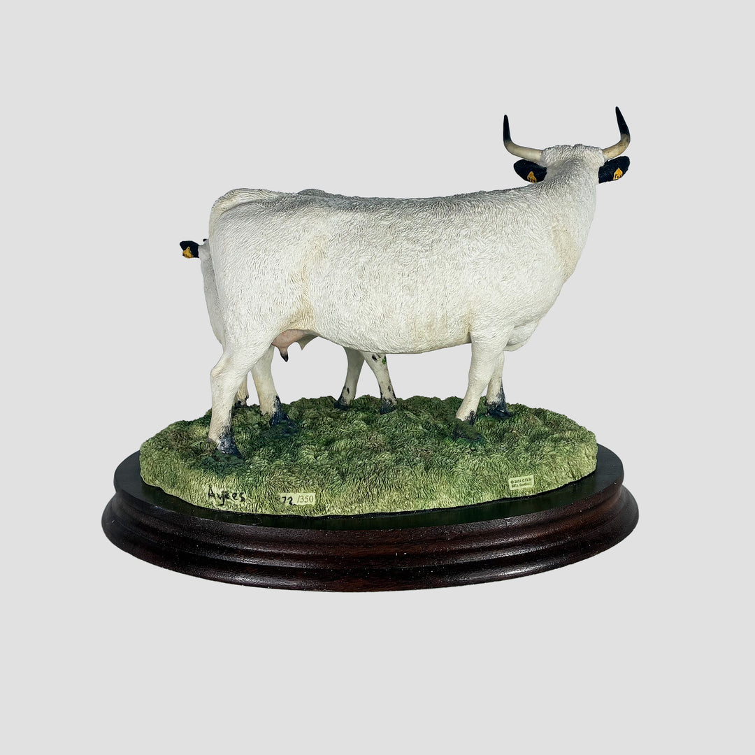 White Park Cow and Calf Border Fine Arts Cattle Model Limited Edition
