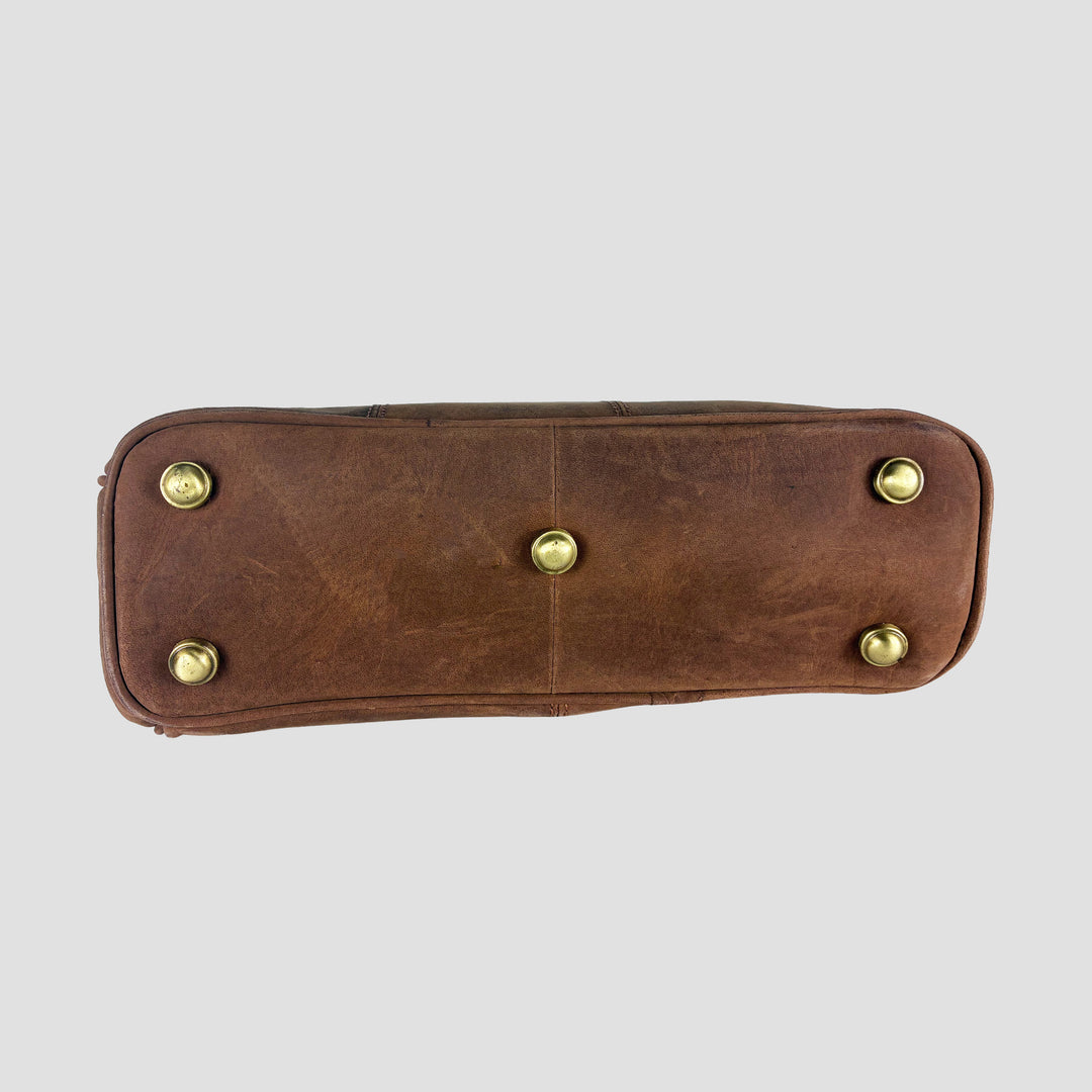Winnie Midi Handbag in Hunter Leather With Snaffle Bit