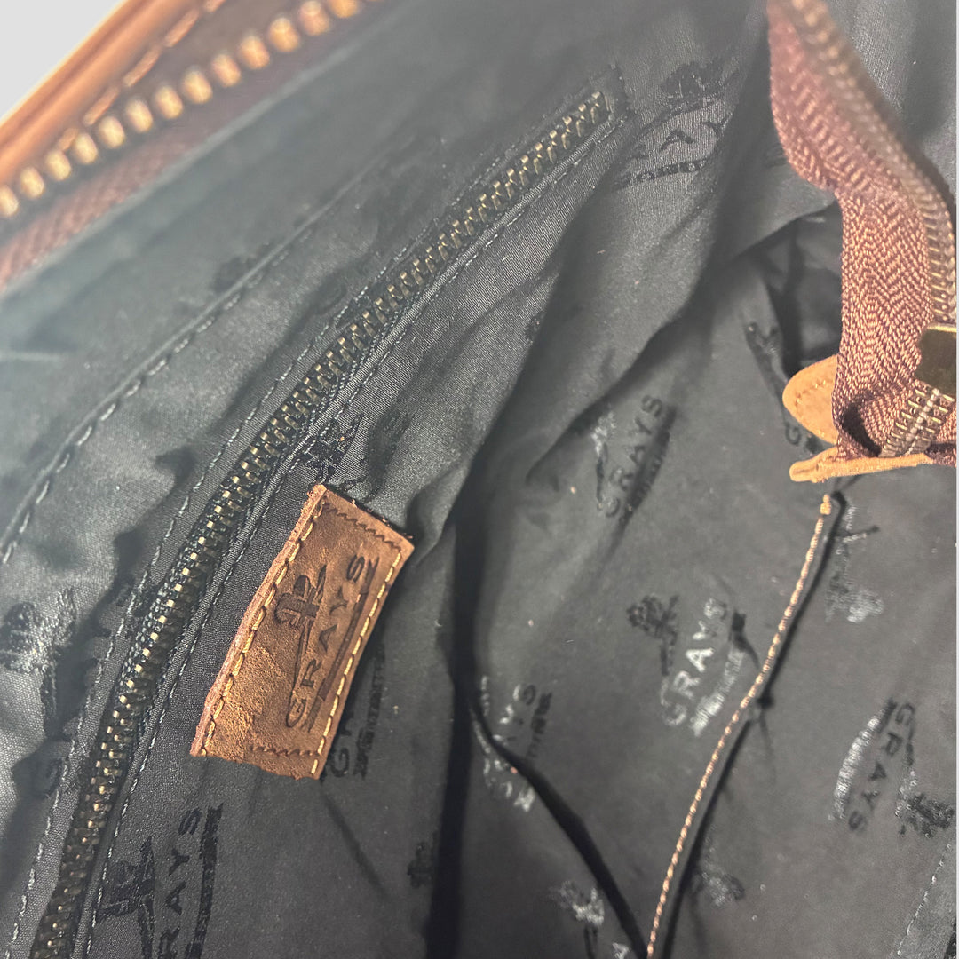 Winnie Midi Handbag in Hunter Leather With Snaffle Bit