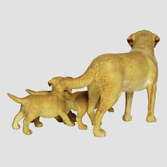 Labrador and Three Pups Border Fine Arts