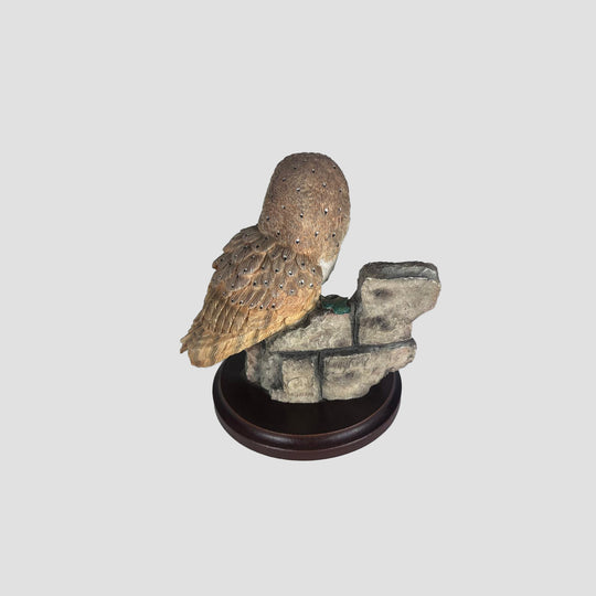 Barn Owl with Stone Sun Model by Country Artists