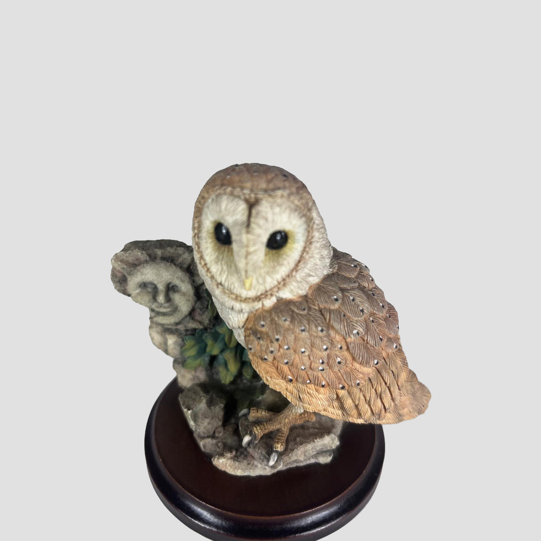 Barn Owl with Stone Sun Model by Country Artists