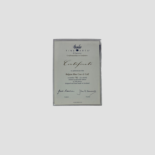 Belgian Blue Cow and Calf Border Fine Arts Cattle Model by Jack Crewdson Original Box and Certificate