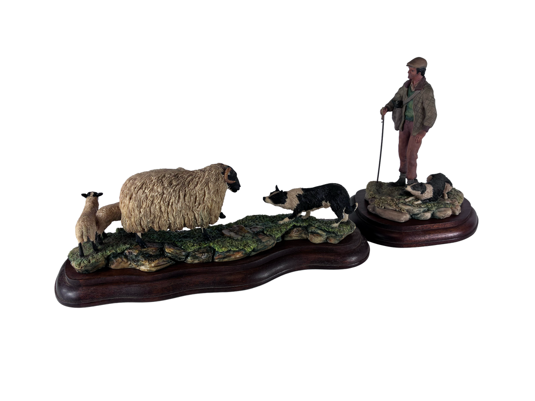 Blackfaced Ewe And Border Collie  and Collie and Shepherd Border Fine Arts