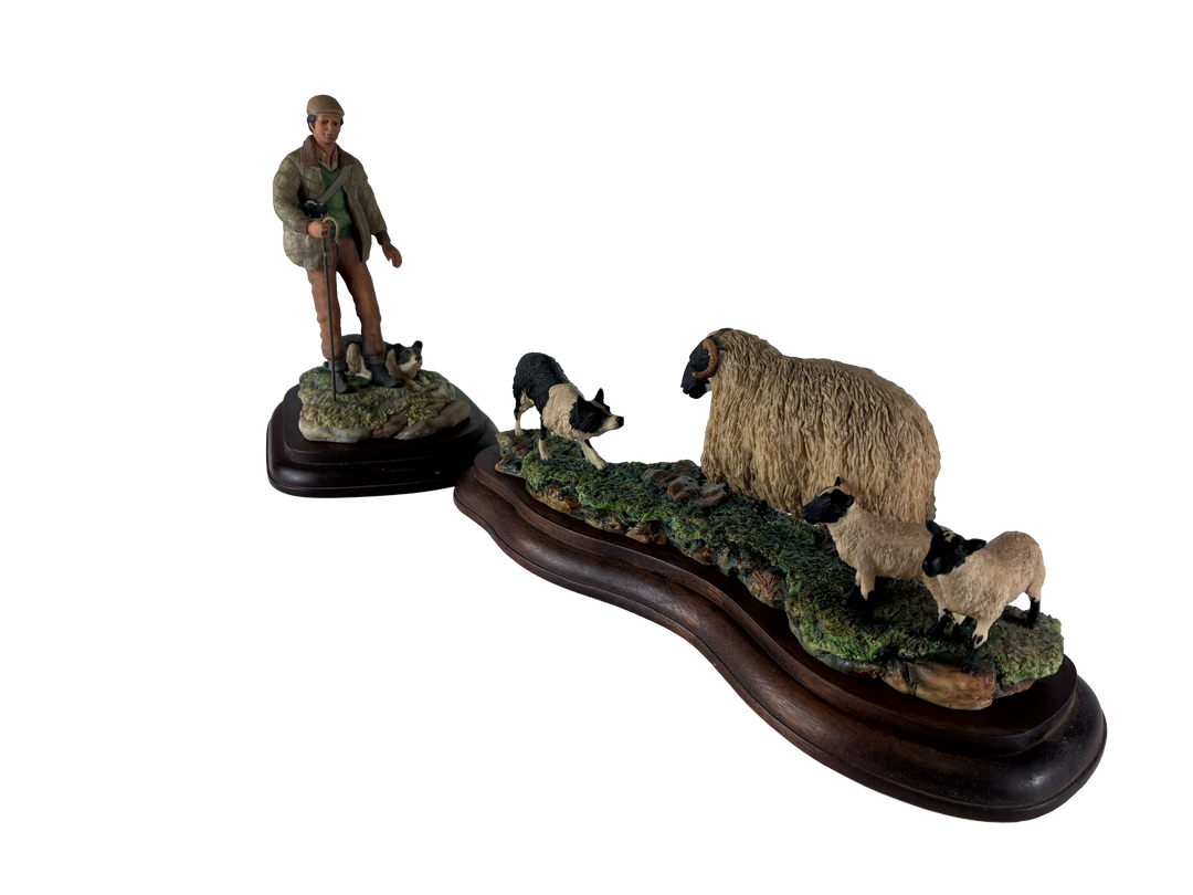 Blackfaced Ewe And Border Collie  and Collie and Shepherd Border Fine Arts