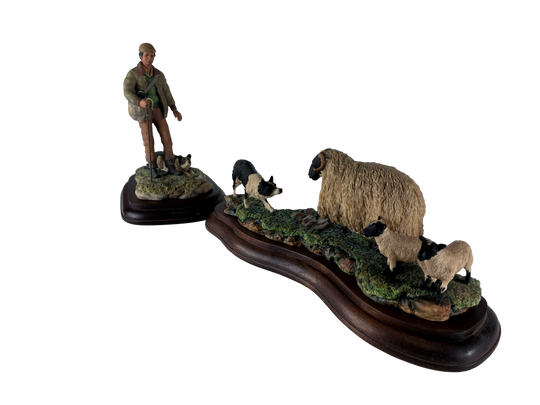 Blackfaced Ewe And Border Collie  and Collie and Shepherd Border Fine Arts