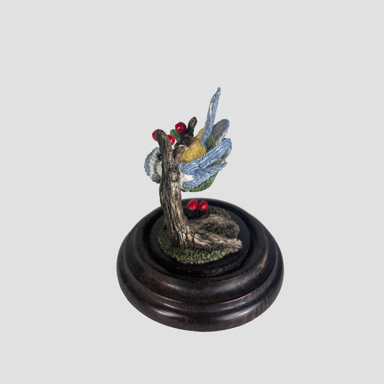 Blue Tit on Branch with Berries Country Artist Model