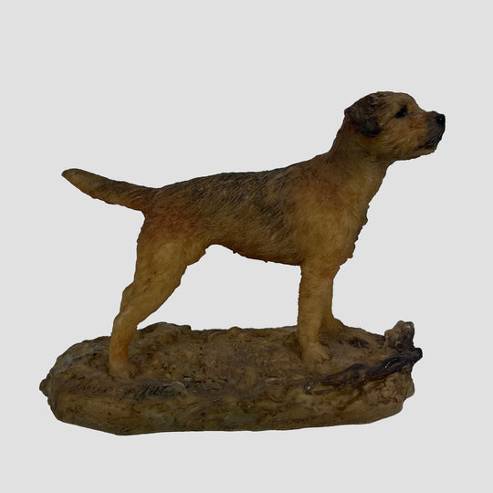 Border Terrier Standing Dog Model by Victor Griffiths