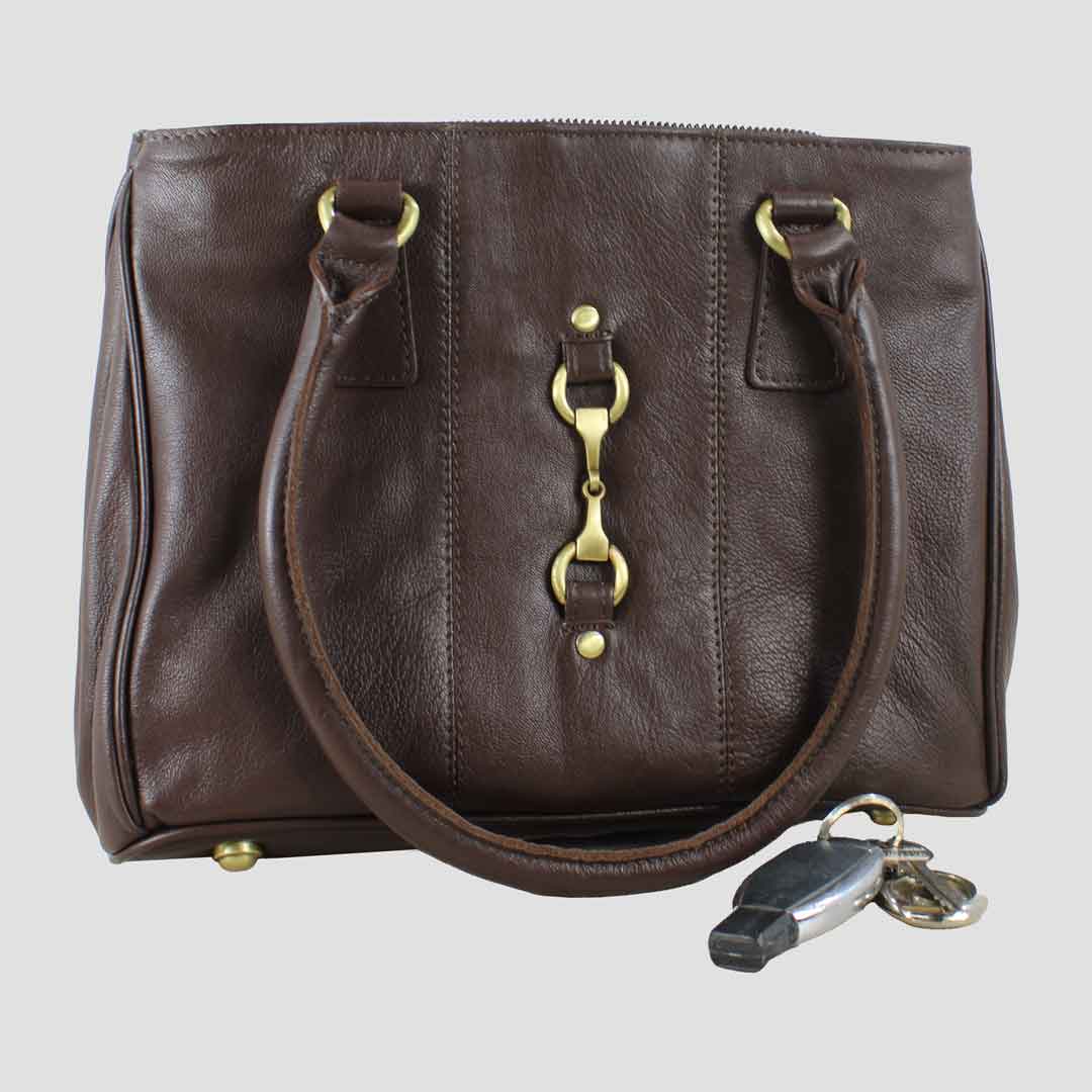 Sadie Handbag with Snaffle in Brown