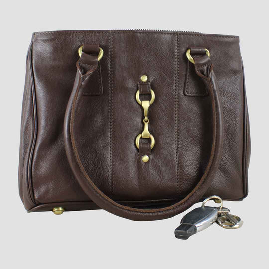 Sadie Handbag with Snaffle in Brown