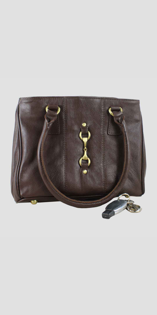 Sadie Handbag with Snaffle in Brown