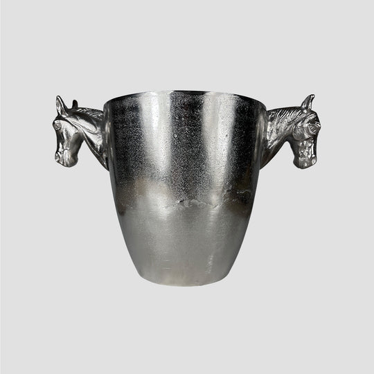 Horse Wine Chiller Nickel Plated