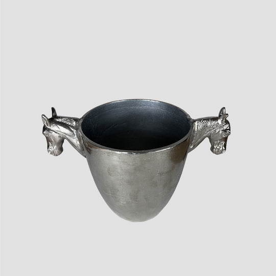 Horse Wine Chiller Nickel Plated