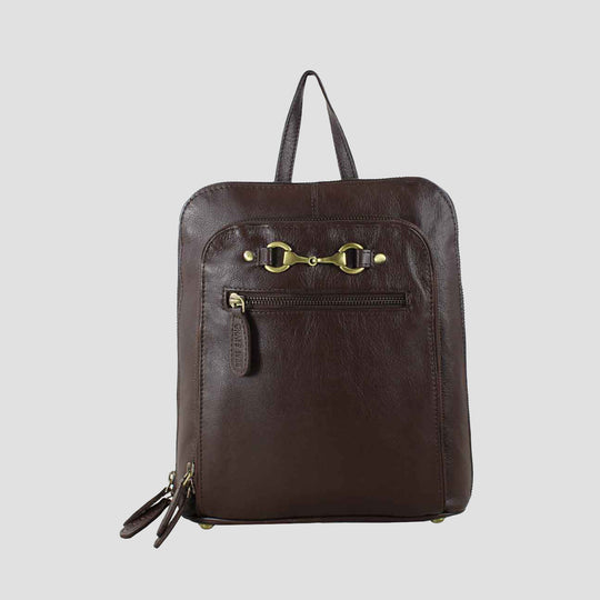 Edith Rucksack with Snaffle in Brown Leather