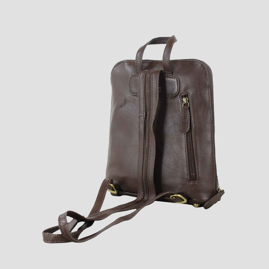 Edith Rucksack with Snaffle in Brown Leather