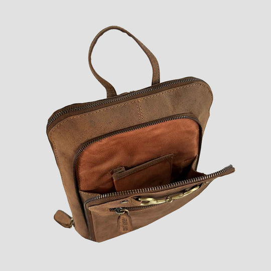 Edith Rucksack with Snaffle in Hunter Leather