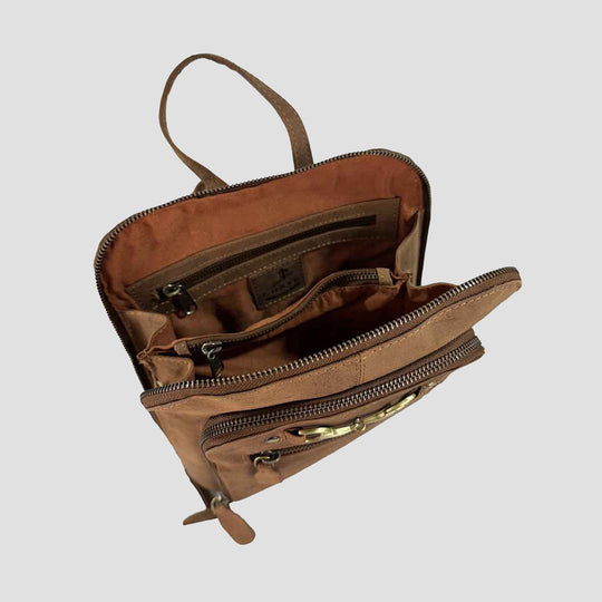 Edith Rucksack with Snaffle in Hunter Leather