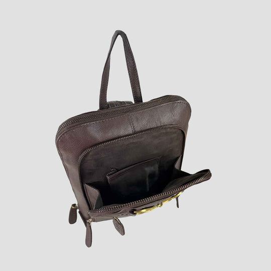 Edith Rucksack with Snaffle in Brown Leather