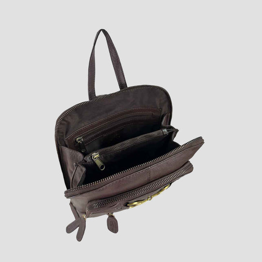 Edith Rucksack with Snaffle in Brown Leather
