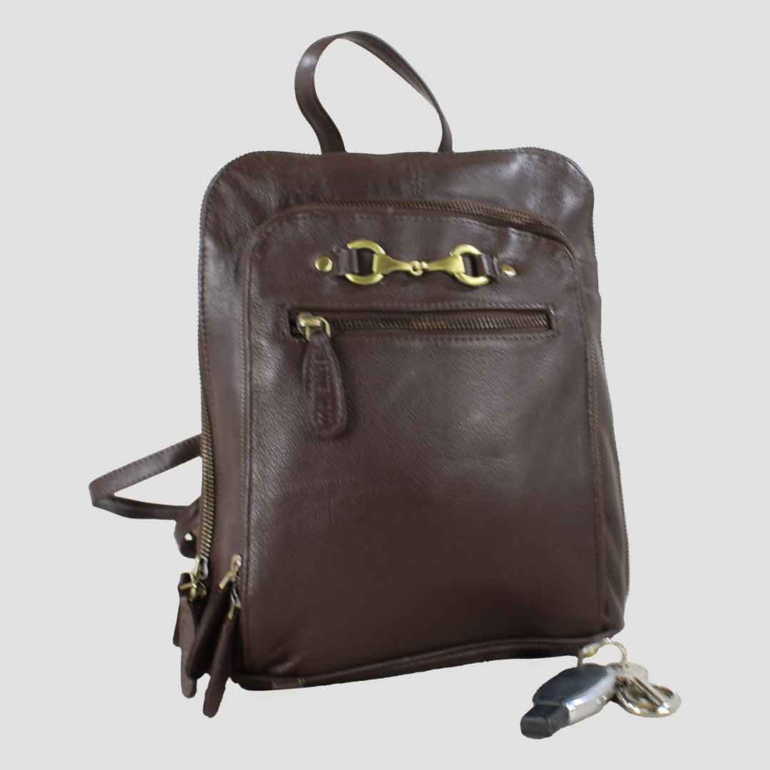 Edith Rucksack with Snaffle in Brown