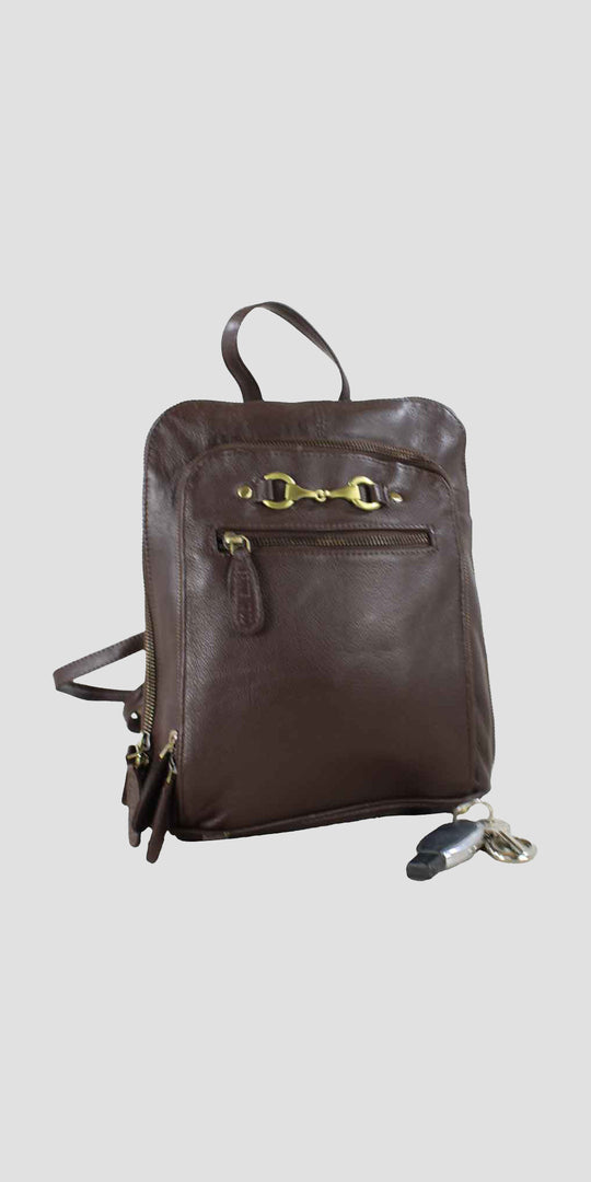 Edith Rucksack with Snaffle in Brown
