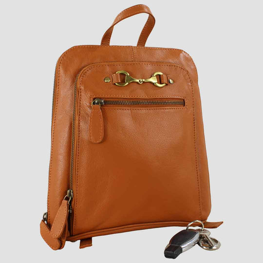 Edith Rucksack with Snaffle in Tan