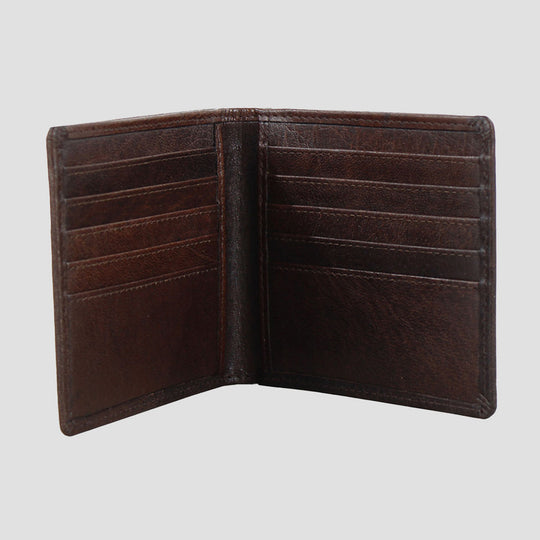 Frank Card Leather Wallet Brown