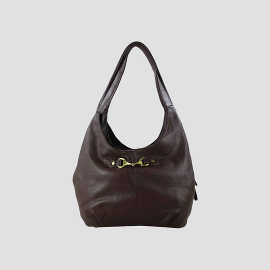 Grace Slouchy Snaffle Handbag in Brown