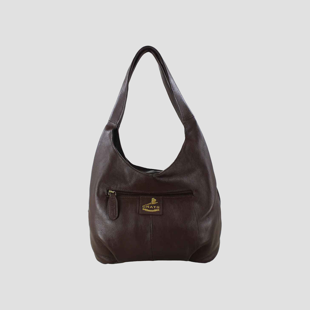 Grace Slouchy Snaffle Handbag in Brown