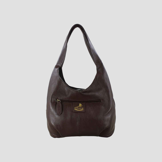 Grace Slouchy Snaffle Handbag in Brown