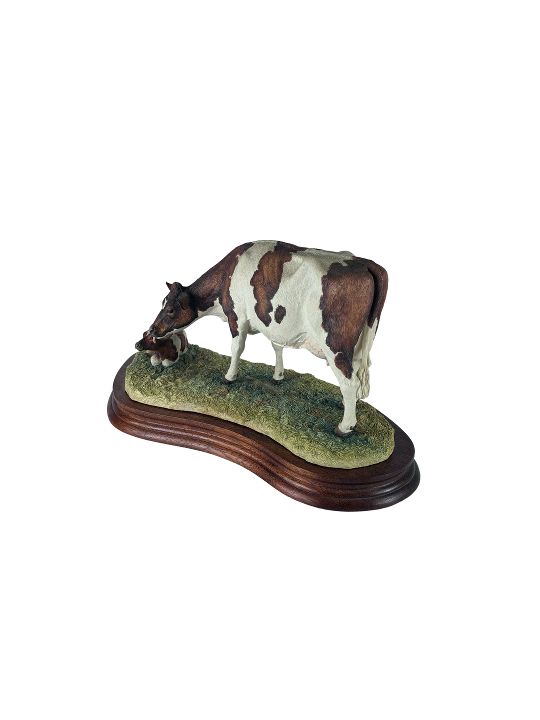 Holstein Cow and Calf Red and White Border Fine Arts