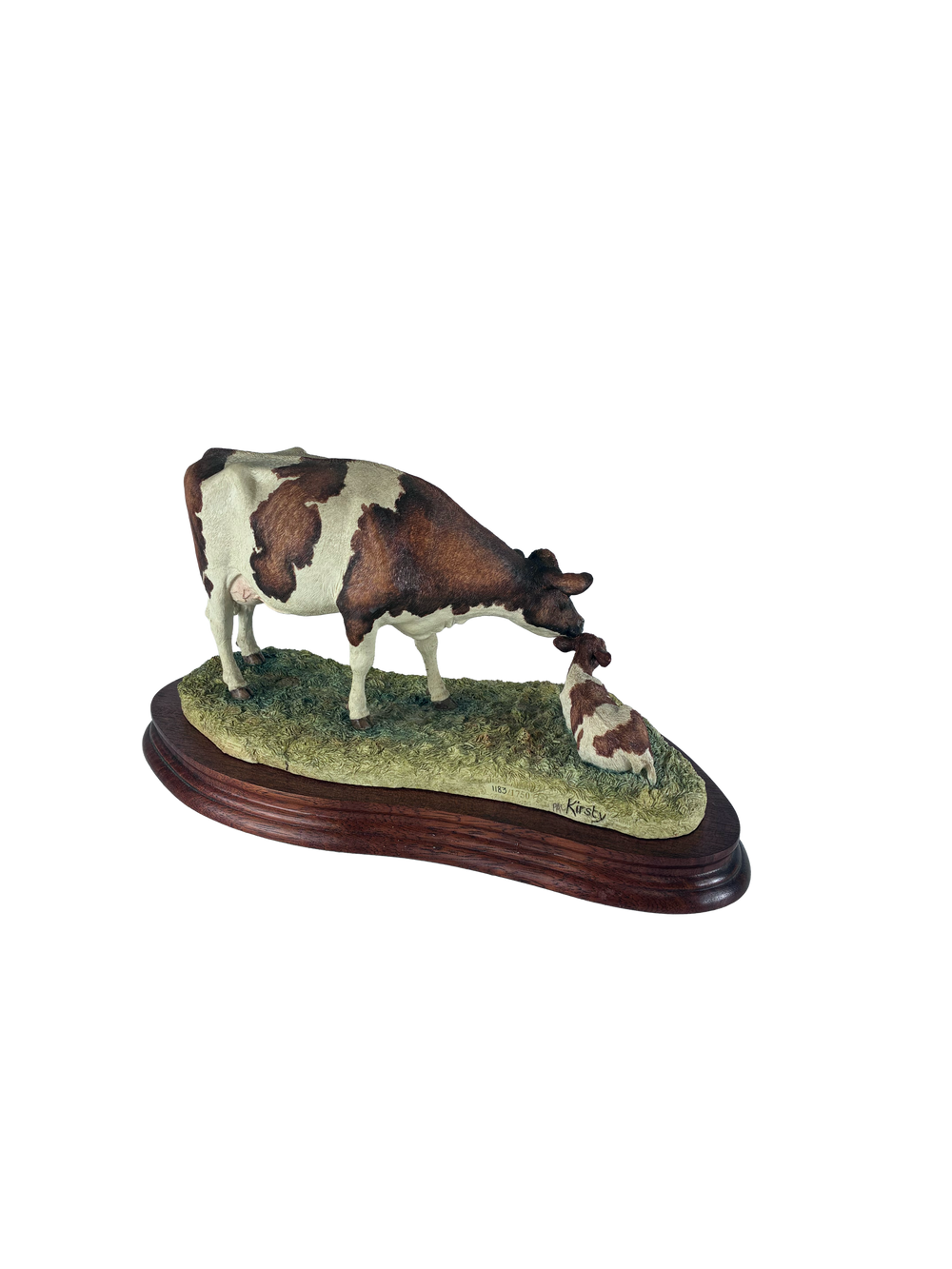 Holstein Cow and Calf Red and White Border Fine Arts