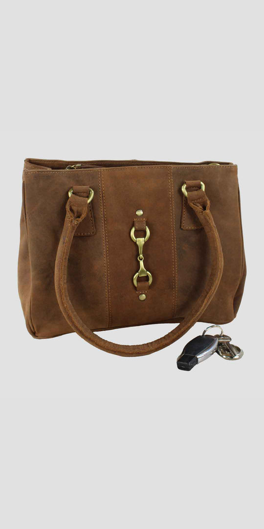 Sadie Handbag with Snaffle in Hunter