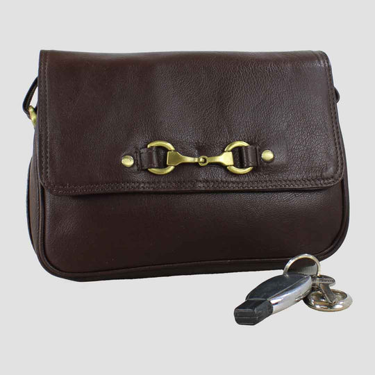 Isla Shoulder Bag with Snaffle in Brown