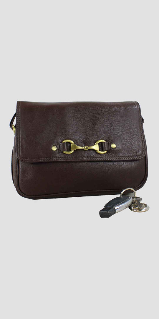 Isla Shoulder Bag with Snaffle in Brown