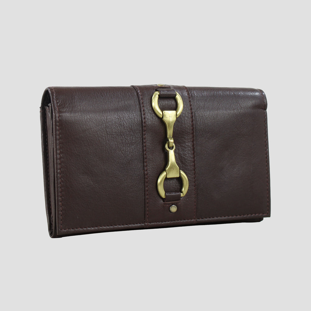Isla Purse with Snaffle in Brown Leather