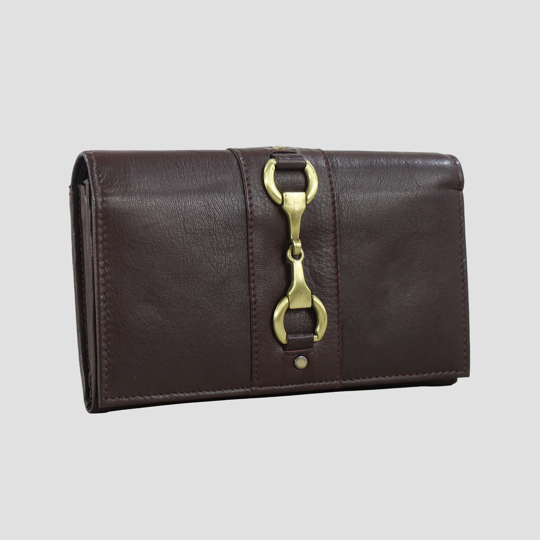 Isla Purse with Snaffle in Brown Leather