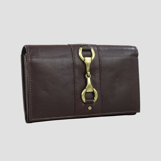 Isla Purse with Snaffle in Brown Leather