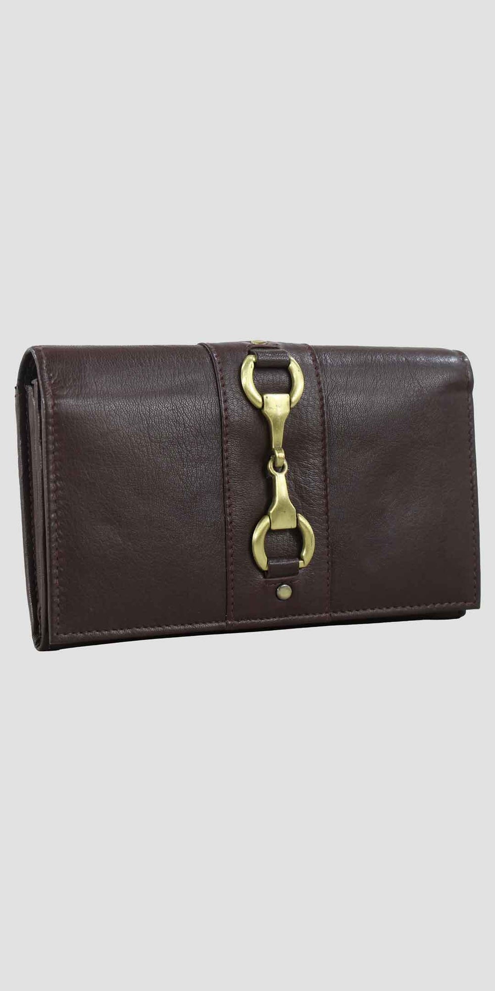 Isla Purse with Snaffle in Brown Leather