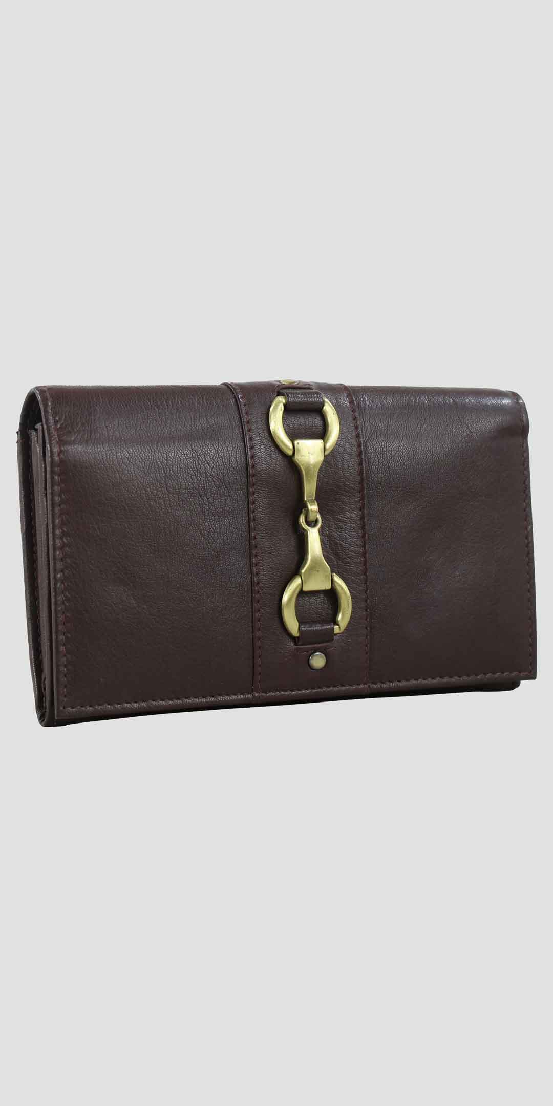 Isla Purse with Snaffle in Brown Leather