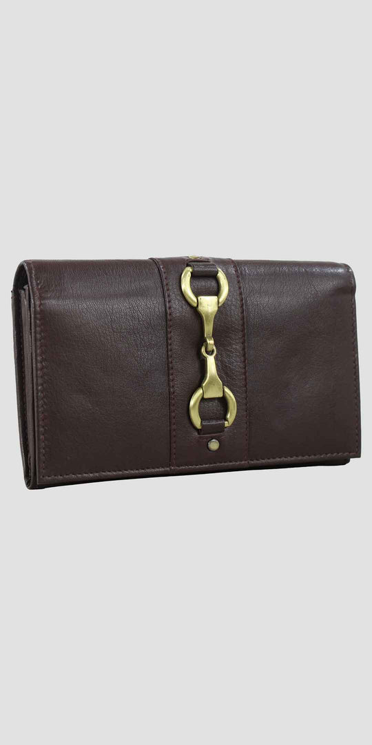 Isla Purse with Snaffle in Brown Leather