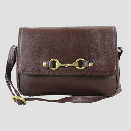 Isla Shoulder Bag with Snaffle in Brown