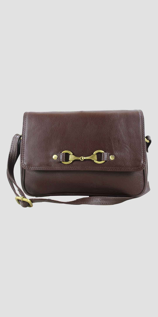 Isla Shoulder Bag with Snaffle in Brown