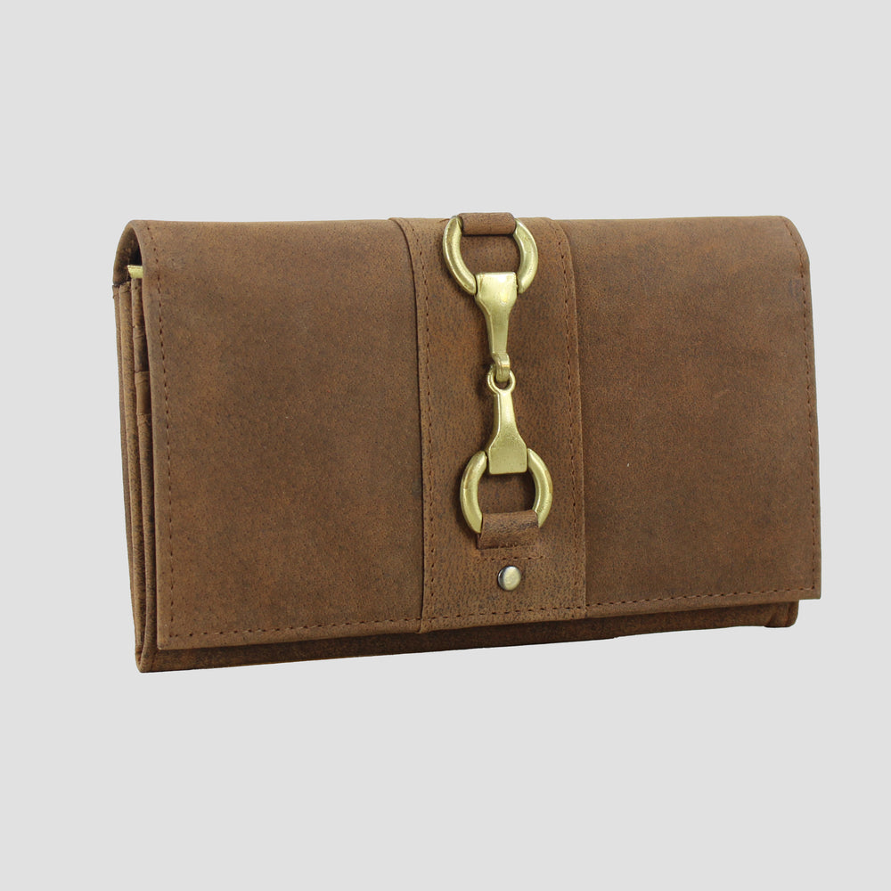 Isla Purse with Snaffle in Hunter Leather
