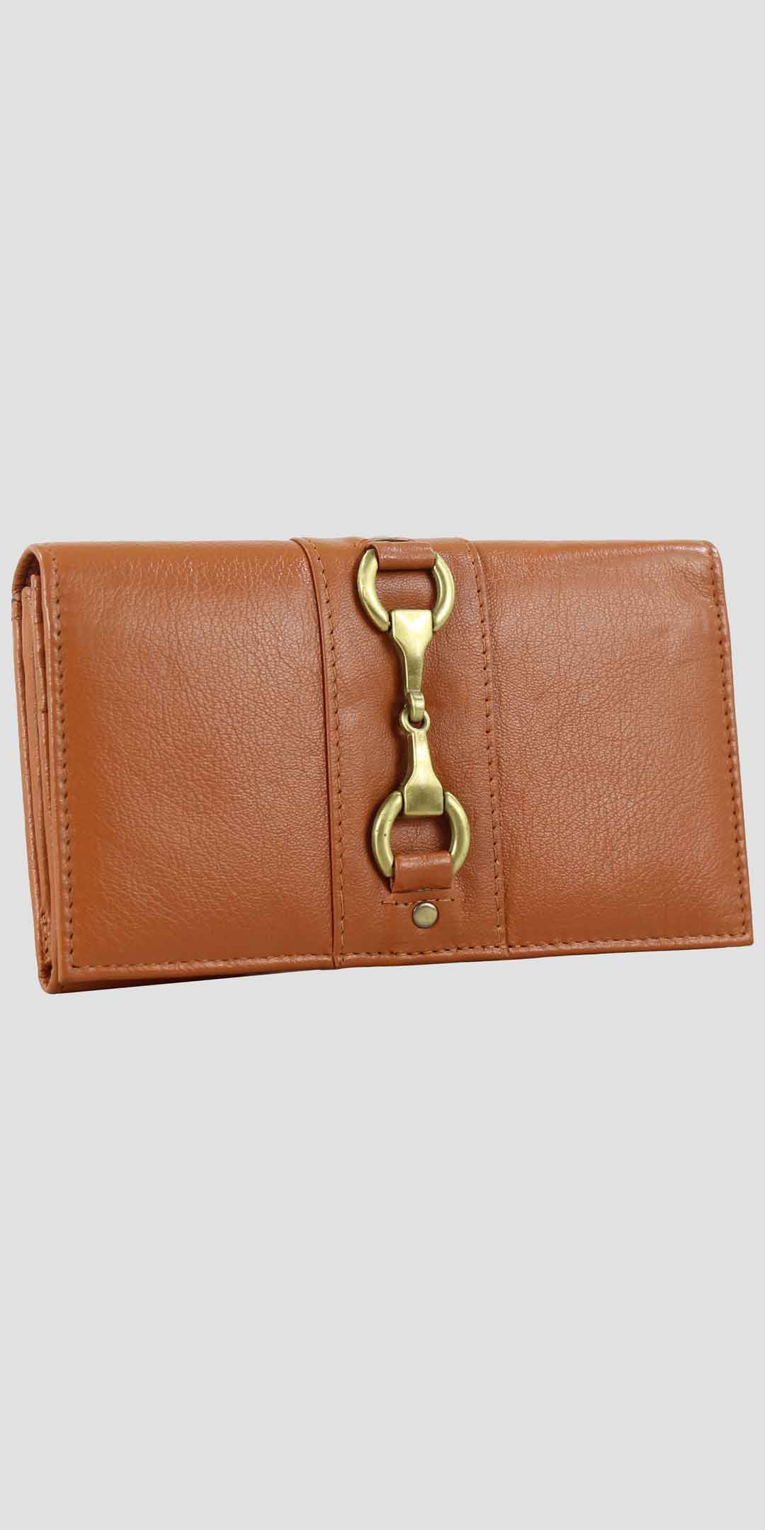 Isla Purse with Snaffle in Tan Leather