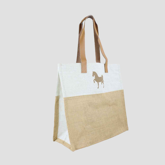 Jute Shopper Bag Hackney Horse Design