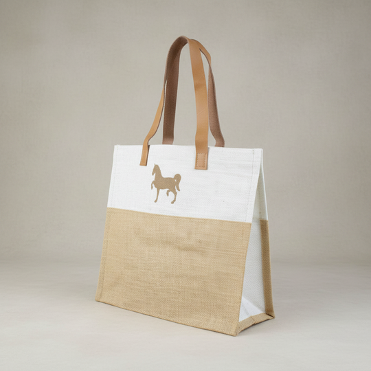 Jute Shopper Bag Hackney Horse Design