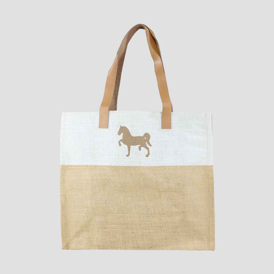 Jute Shopper Bag Hackney Horse Design